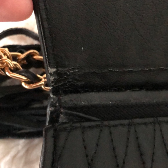 Vintage Black Leather Convertible Clutch/Crossbody - Picture 8 of 8